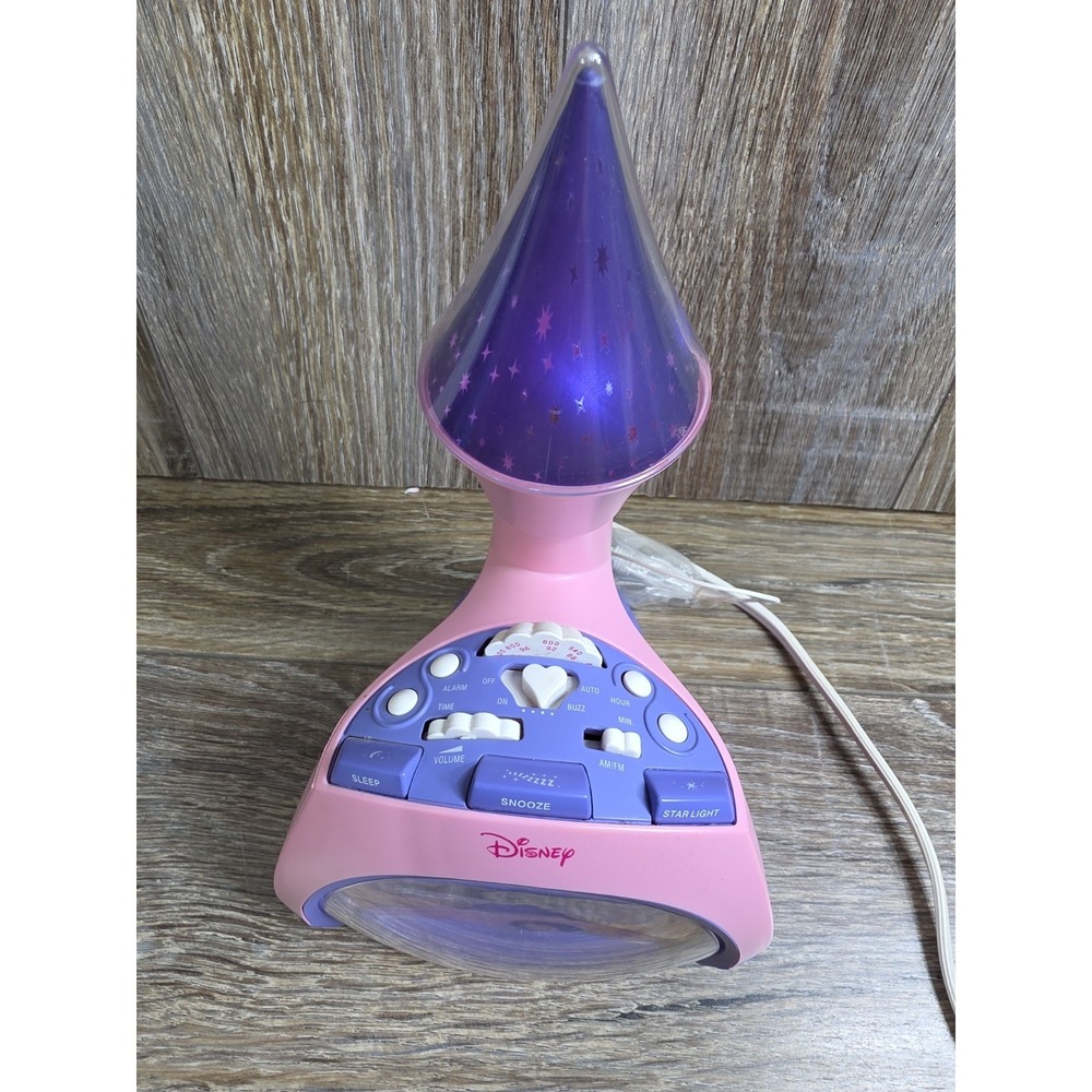 Disney Princess Alarm Clock Radio Star Light Castle Projector Pink - Picture 3 of 8